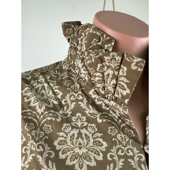 Hyacinth House Tuckernuck Moss Printed Russell Ruffle Collar Mini Dress - Picture 6 of 11